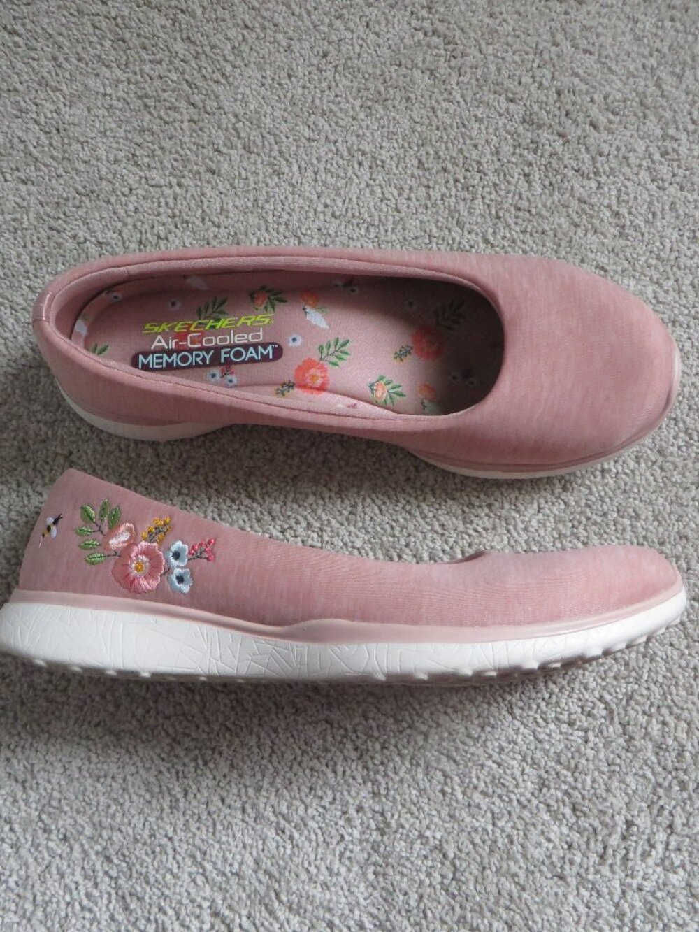 Skechers Flex Botanical Paradise Womens Shoes Size 9 Rose Pink Slip-on #23347